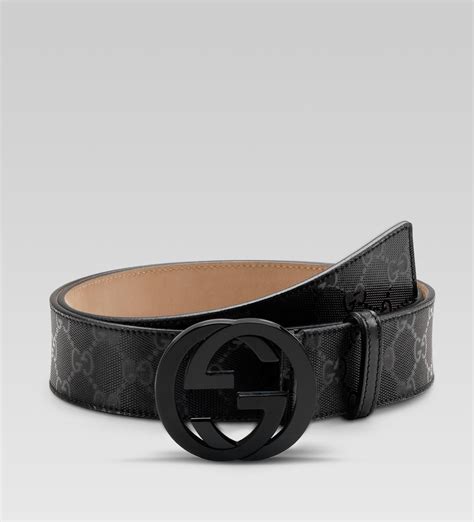 mens all black gucci belt